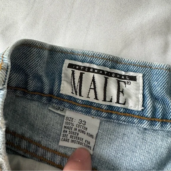 Vintage High Waisted USA Raw Hem Denim Short